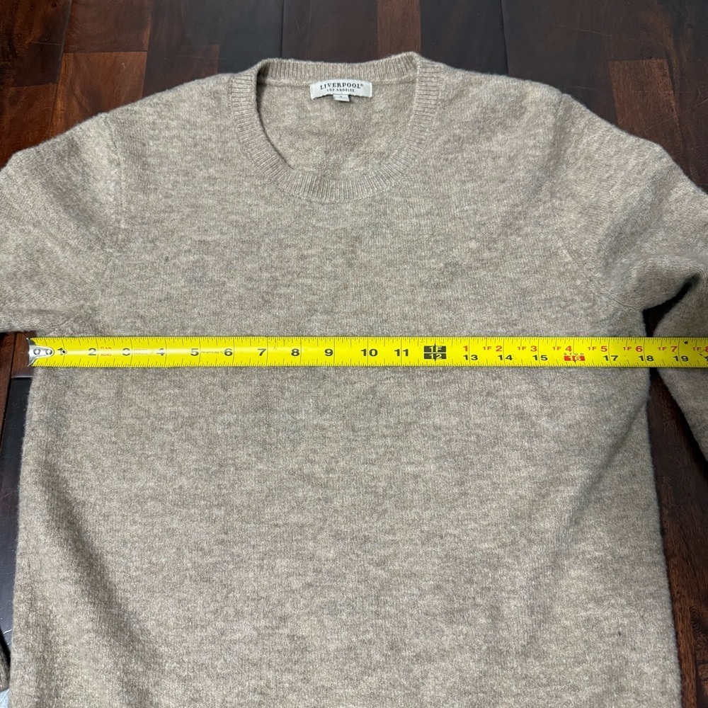 Liverpool Los Angeles Sweater Women’s Size Small Taupe Heather - Picture 3 of 6